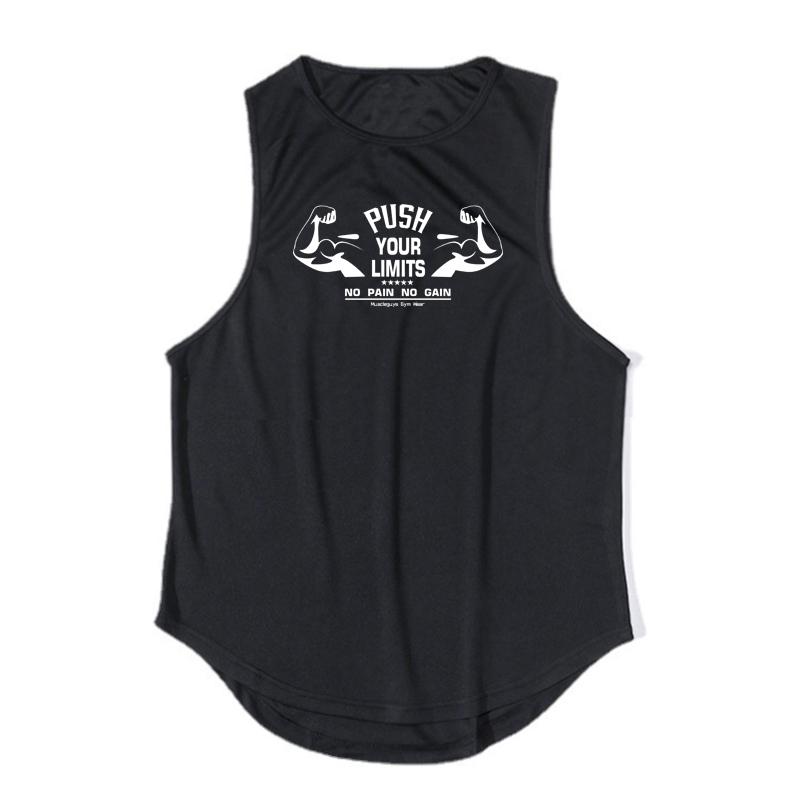 Muscleguys New Youth Summer Basketball Training Uniform Men's Quick-drying Breathable Vest Printed Outdoor Running Tops Fitness
