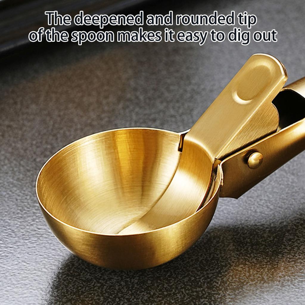 Professional Ice Cream Scooper With Release Button Heavy Duty Stainless Steel Construction Dishwasher Safe Kitchen Tool