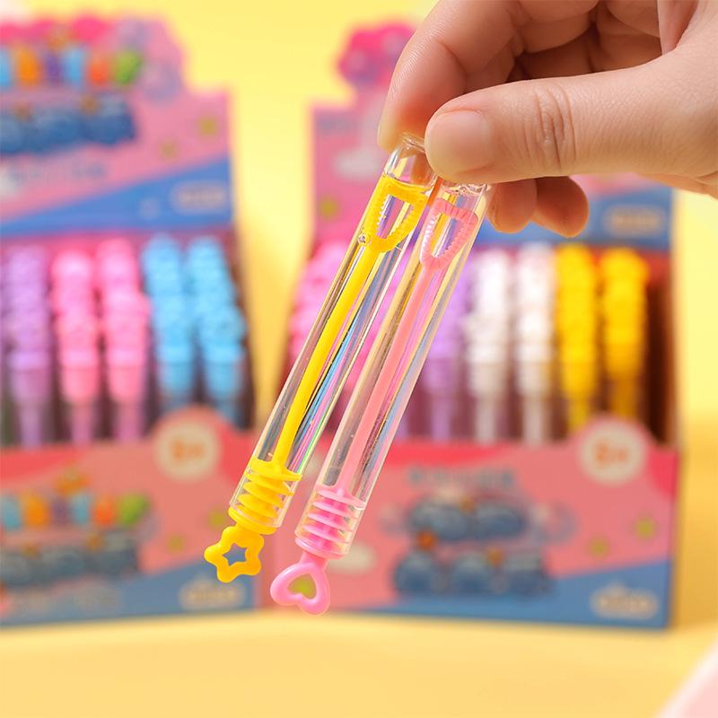 48-Piece Mini Test Tube Bubble Wands - Unbreakable and Portable Bubble Toys