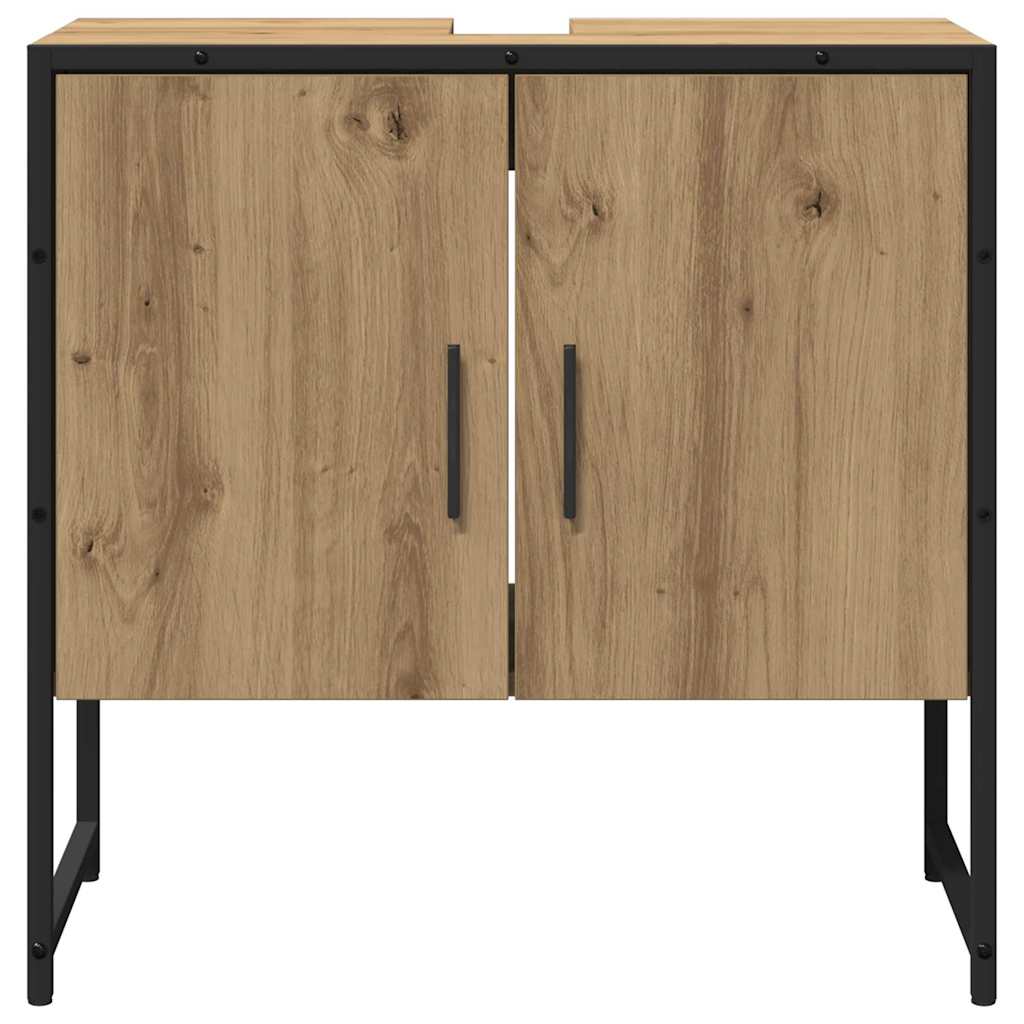 Wall Mounted Bathroom Furniture Set 2 Pcs Brown Particleboard