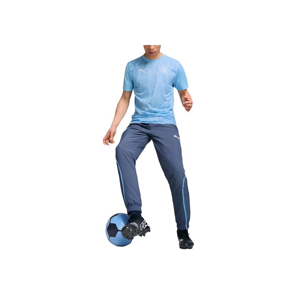 Puma Color Block Logo Design Woven Mid Waist Retro Sports Casual Pants Men Pants Dark-Blue 777581-22