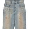 WE11DONE Washed Casual Versatile Distressed Denim Pants Men Bottoms WD-DP0-26-346-M-BL