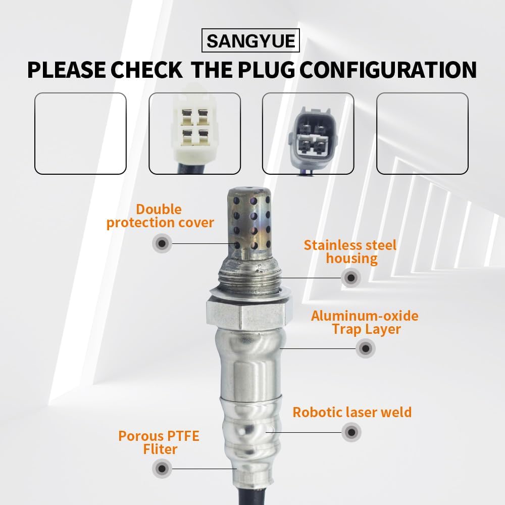 2pcs Upstream + Downstream Oxygen Sensor Compatible with 2003 2004 Toyota Corolla 1.8L