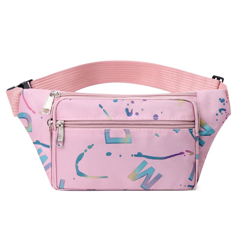 

Спортивная Мода Универсальная Поясная Сумка Женская Сумка для Мелочи Новая Поясная Сумка Многофункциональная Трендовая Сумка Мессенджер Повседневная Японская светло-розовый