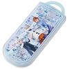 Skater Lunch Box Trio Set Chopsticks Spoon Fork Disney Frozen 24 For Children Antibacterial Treatment Easy To Open Sliding Type Made In Japan TACC2AG-