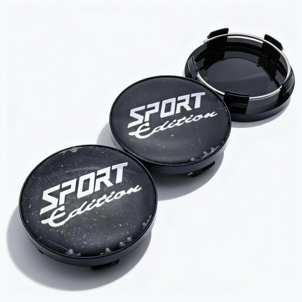 4pcs Sport Edition Logo Emblem Car Wheel Center Caps 58MM 54MM Wheels Hub Cap Sport Badge Rim Hubcaps Dust Cover Car Accessories