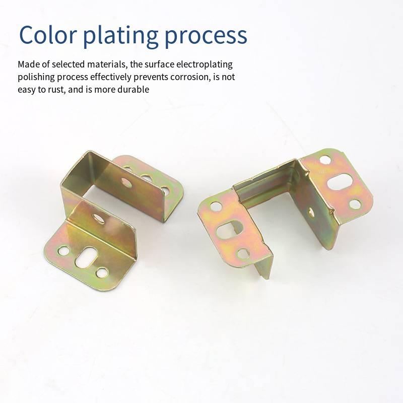 Durable Metal Bracket With Thickened Design For Bed Beam Support, Suitable For Fixing Industrial Hardware Accessories In Wooden