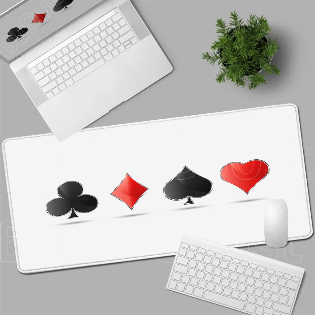 E-Sport Spiel Poker Mauspads Groß Computer Laptop Gamer Schreibtischmatten XXL Gummi Anti-Rutsch Gaming Tastatur Mauspads PC Zubehör