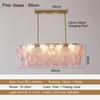 French Style LED Flower Pendant Light - Modern Glass Hanging Lamp for Living Room, Dining Room & Bedroom Home Decor