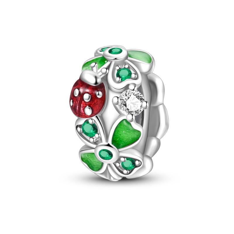 Copper Craft Plum Blossoms Azaleas Sunflowers Cherry Blossoms Sparkling Zircon Beads Charms Birthday Diy Exquisite Jewelry