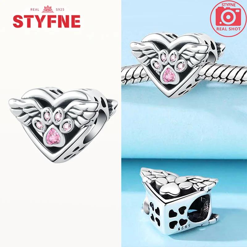 Copper Metal Colors Animal Pet Paw Prints Charm Bead Component Chameleon Bead Components Compatible With Authentic Original Bracelet High Quality