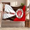 FC St. Pauli Personalisierte Fleecedecke Mit Fußball-Logo, Individueller Name Text Weich Warm Heimdecke