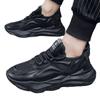 Black men's summer breathable men's work safety shoes thick-soled father's men's mesh casual sports net shoes