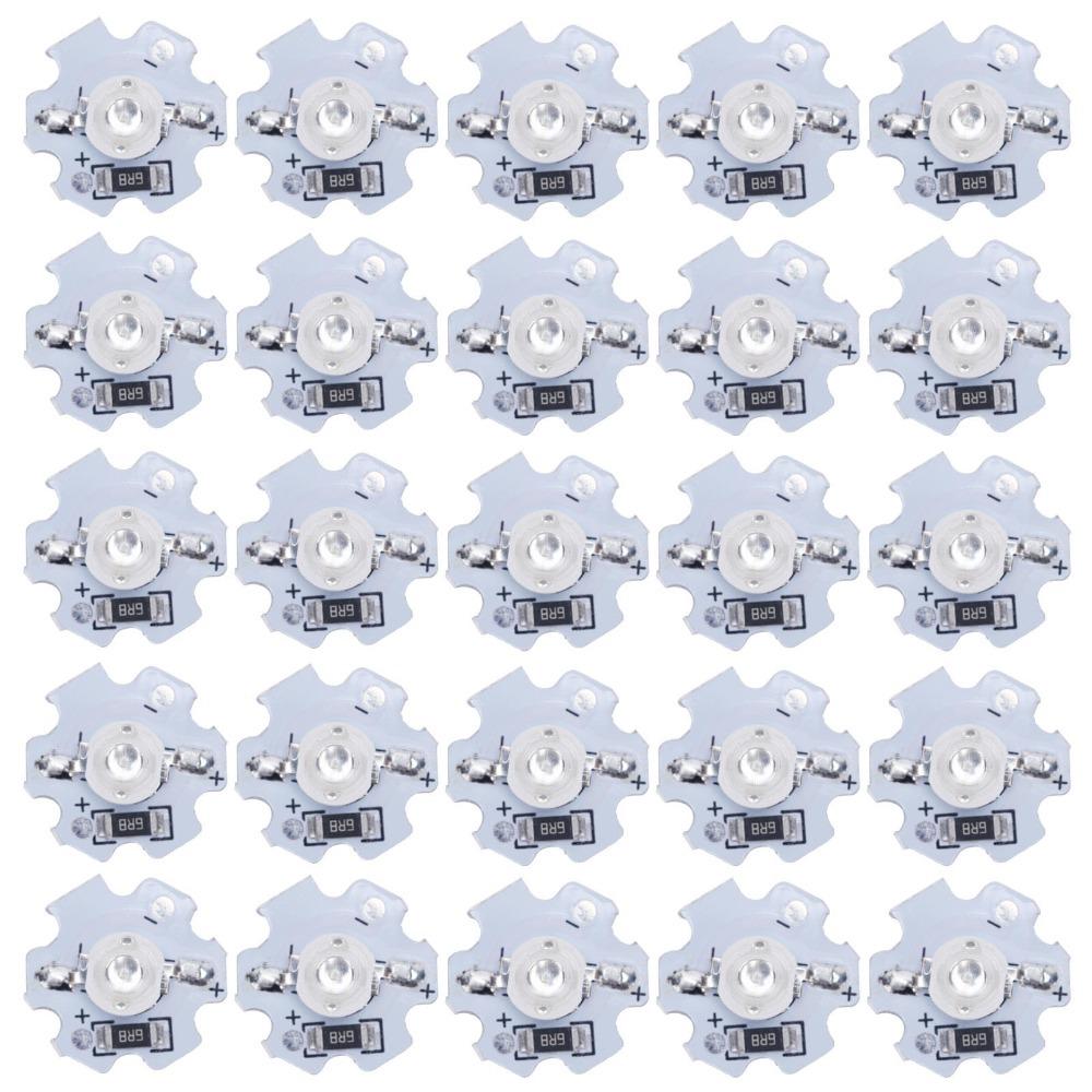 25PCS Compact 5V LED Chips 200LM Aluminum Plate High Power LED 1W LED Chip Bulb DIY Lighting Fixtures