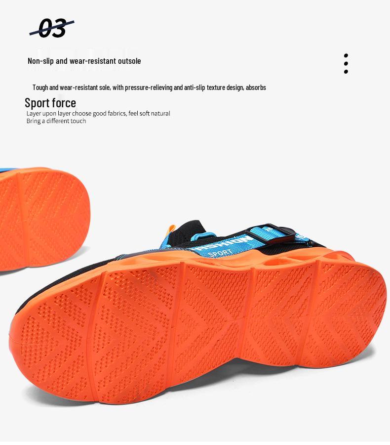 נעלי סניקרס קלות לגברים ללא שרוכים - עיצוב גרב פנימי, נעלי ריצה אופנתיות לאביב/סתיו, סגנון זוגי, מידות גדולות זמינות.