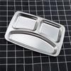 304Stainless Steel Portion Control Plate Divided Plate Compartment Tray Suitable for Home and Business Kitchen Use