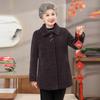 Elegant Women's Warm Lapel Jacket for Mid-Aged & Elderly