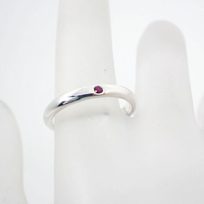 [Pre-owned] TIFFANY / Tiffany / 925 / Ruby / Stacking Band Ring / Size 10 / J89-10