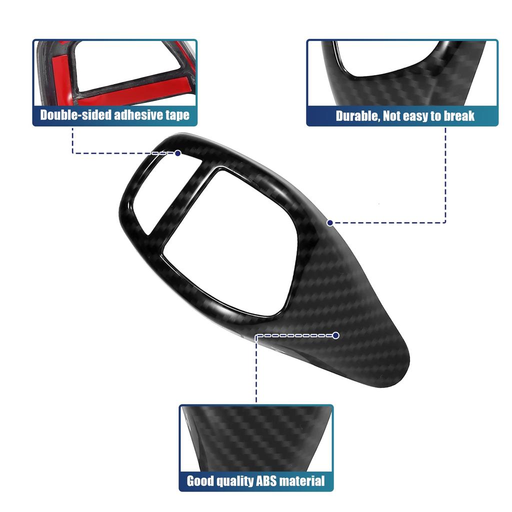 X AUTOHAUX Car ABS Gear Shift Knob Panel Cover Carbon Fiber Pattern Sticker for BMW F20 F30