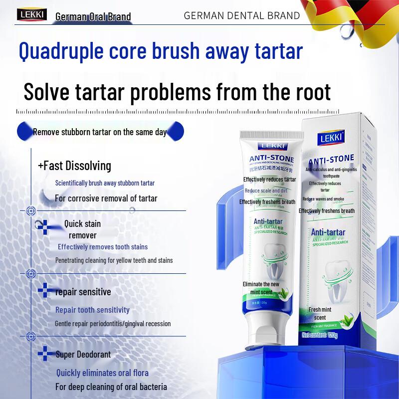LEKKI Tartar Removal & Whitening Toothpaste