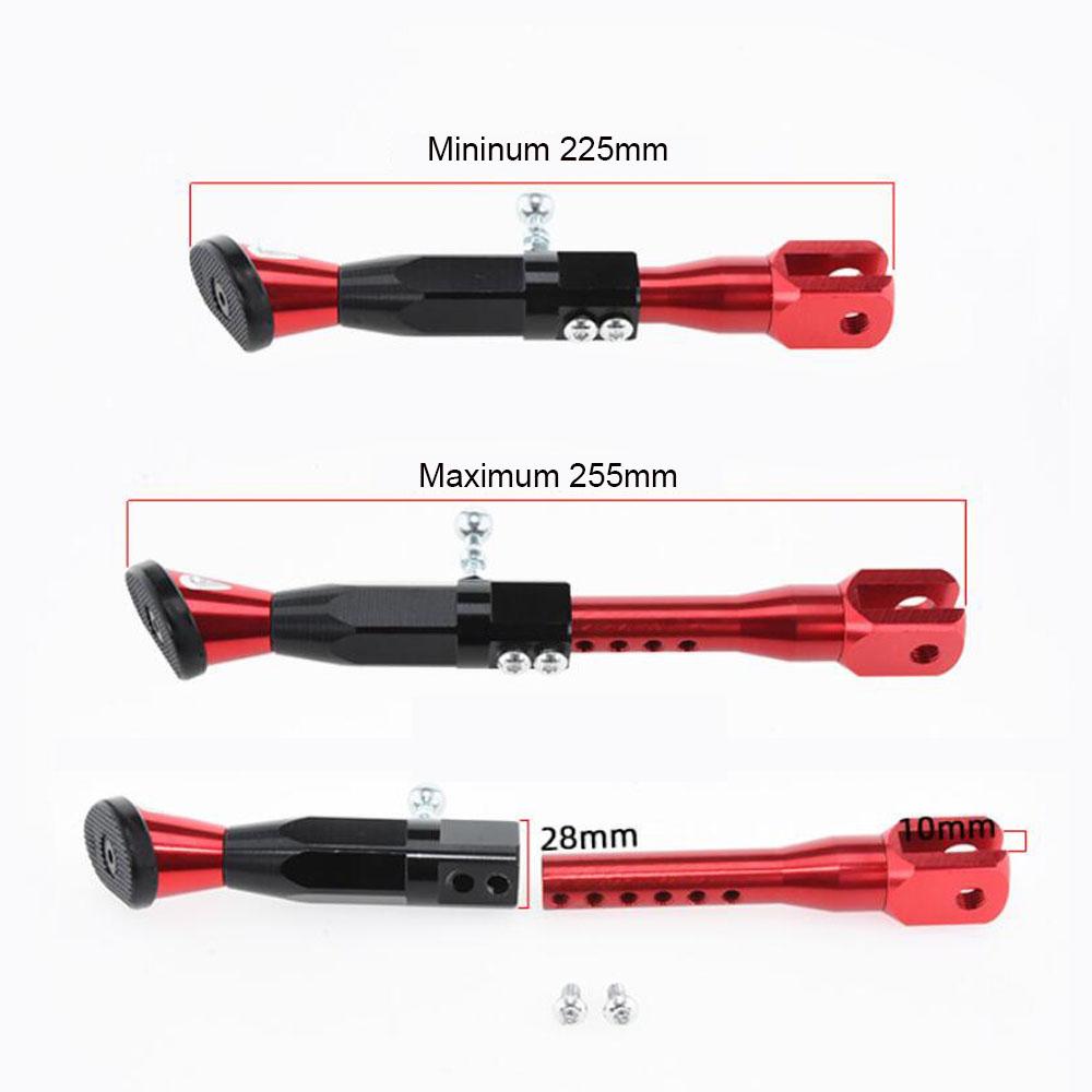 Motorcycle Kickstand 22-25CM Height Adjustable Motor Scooter Modified Foot Bracket CNC Aluminum Alloy Side Stand