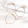 3-teiliges Vintage & Minimalistisches Strass-Armband-Set Perfekt für Alltag und Armband-Set