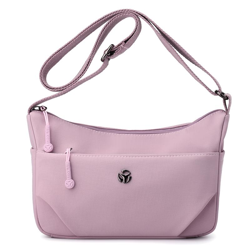 Women's Shoulder Bag Nylon Small Bag Lightweight Crossbody Bag Solid Color Mother Bag