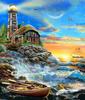 RUOPOTY Paint By Numbers Tower Landscape Wall Art Unique Gift Acrylic Home Decor Hand Painted Coloring Seaside For Living Room