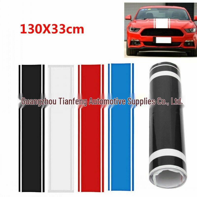 Naklejka na maskę Mustang Racing podwójny pas - D315 Naklejka winylowa