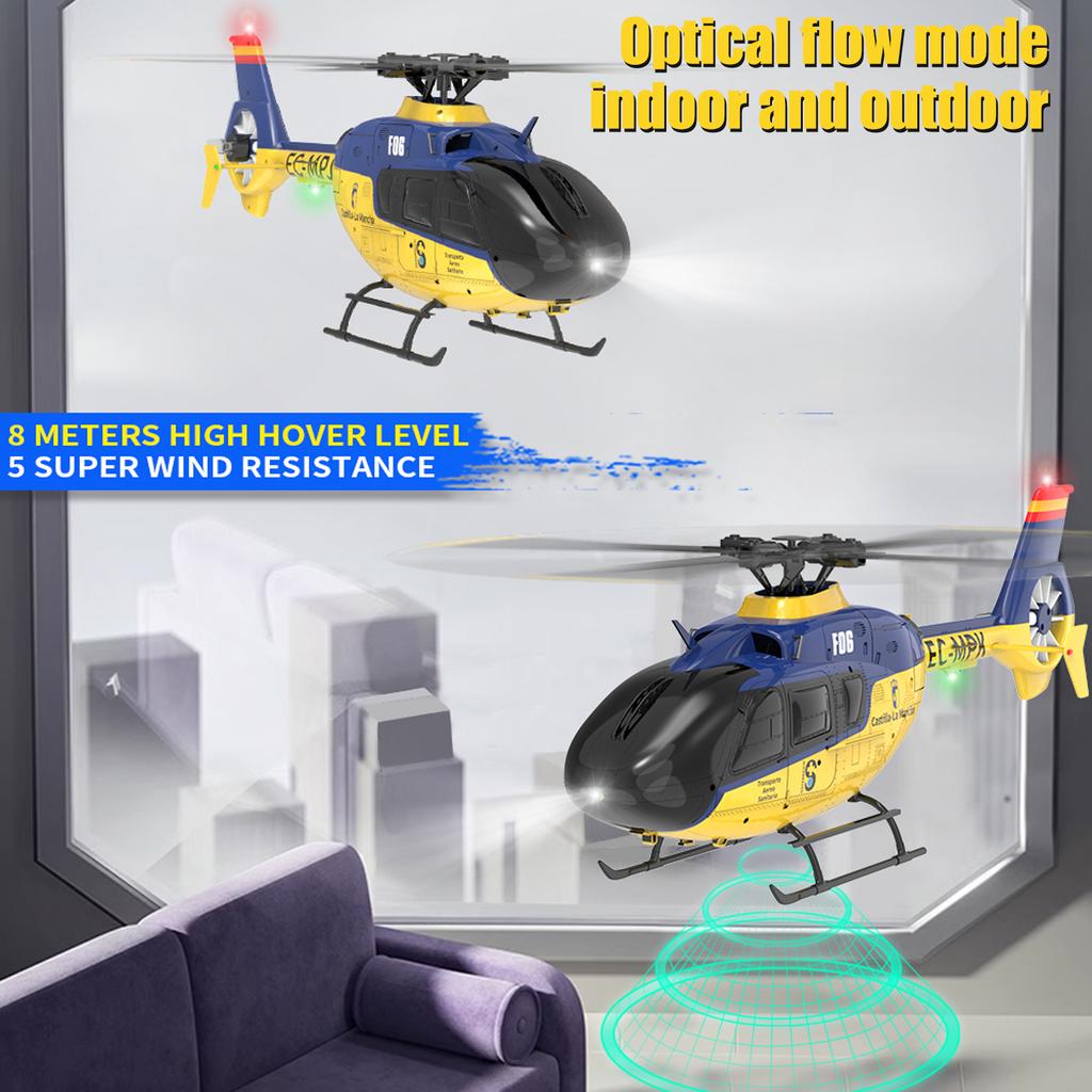 Remote Control Helicopter with Brushless Motors, Altitude Hold, Gyro, Optical Flow Positioning Function and LED Lights,