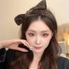 Maillard Retro Plaid Wide-Brim Headband for Women, High Top College Style - 2025 Trend Hair Accessory