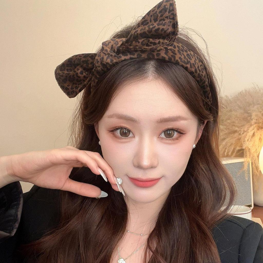 Maillard Retro Plaid Wide-Brim Headband for Women, High Top College Style - 2025 Trend Hair Accessory