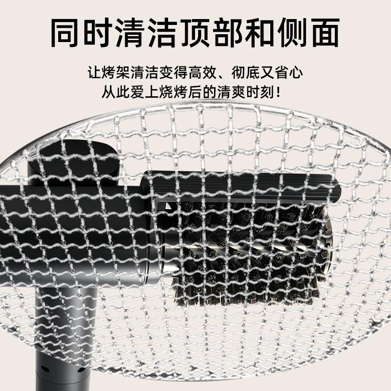 New Foldable Electric BBQ Brush 2nd Gen Grill Cleaning Tool Stainless Steel Bristle Heavy Duty Kitchen Cleaner