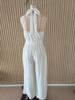Elegant Backless Halter Sleeveless Wide-Leg Women's Jumpsuit - Summer 2026 Collection, Europe