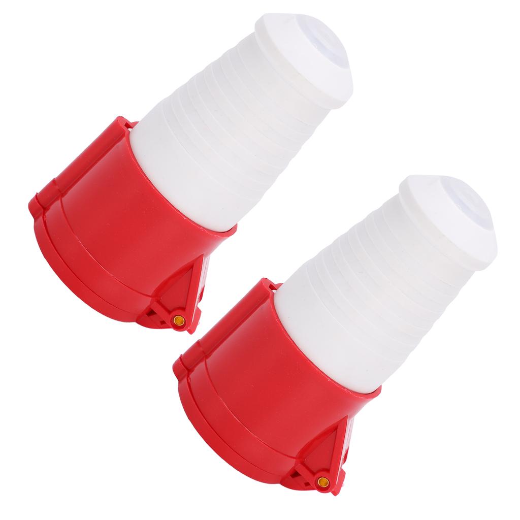 2 pçs Plugue Industrial 4 Pinos 380415V 32A 3P+T IP67 À Prova D'água para Agricultura Aeroporto Ferrovia