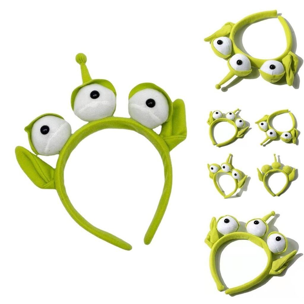 Tiara Fofa de Pelúcia de Monstro Alienígena Verde Para Cosplay e Festas