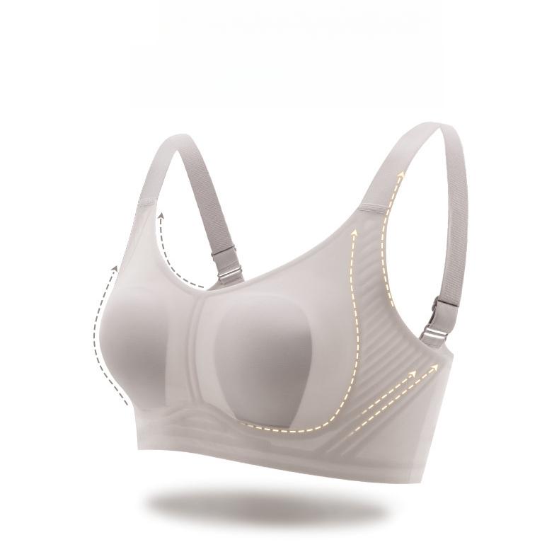 Underwear Women's Summer Thin No Trace Rabbit Ear Bra Large Size Double Breasts Anti Sagging Bra