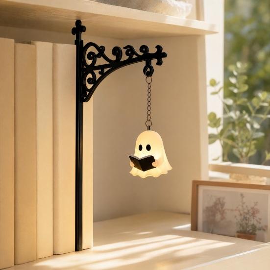 Dunkle Fantasy Dekorationslampe Geister Bücherregal Licht, Dekorative Bibliothekslaterne, Vintage Buchnische Lampe, Magisches Kabelloses Leselicht für Bücherwürmer,
