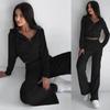 Womens Fall Hooded Sweatshirt Set 2 Piece Casual Streetwear Tracksuit Long Sleeve Pants