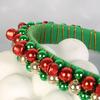 Christmas Headband Red Green Bell Decor Girls Headdress Holiday Season Party Hair Hoop Hair Accessory