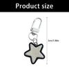 Sturdy Resin Star Keychain Retro Black And White Design For Keys Backpacks Or Phone Decors Lightweight Fashionable Friendship Gift