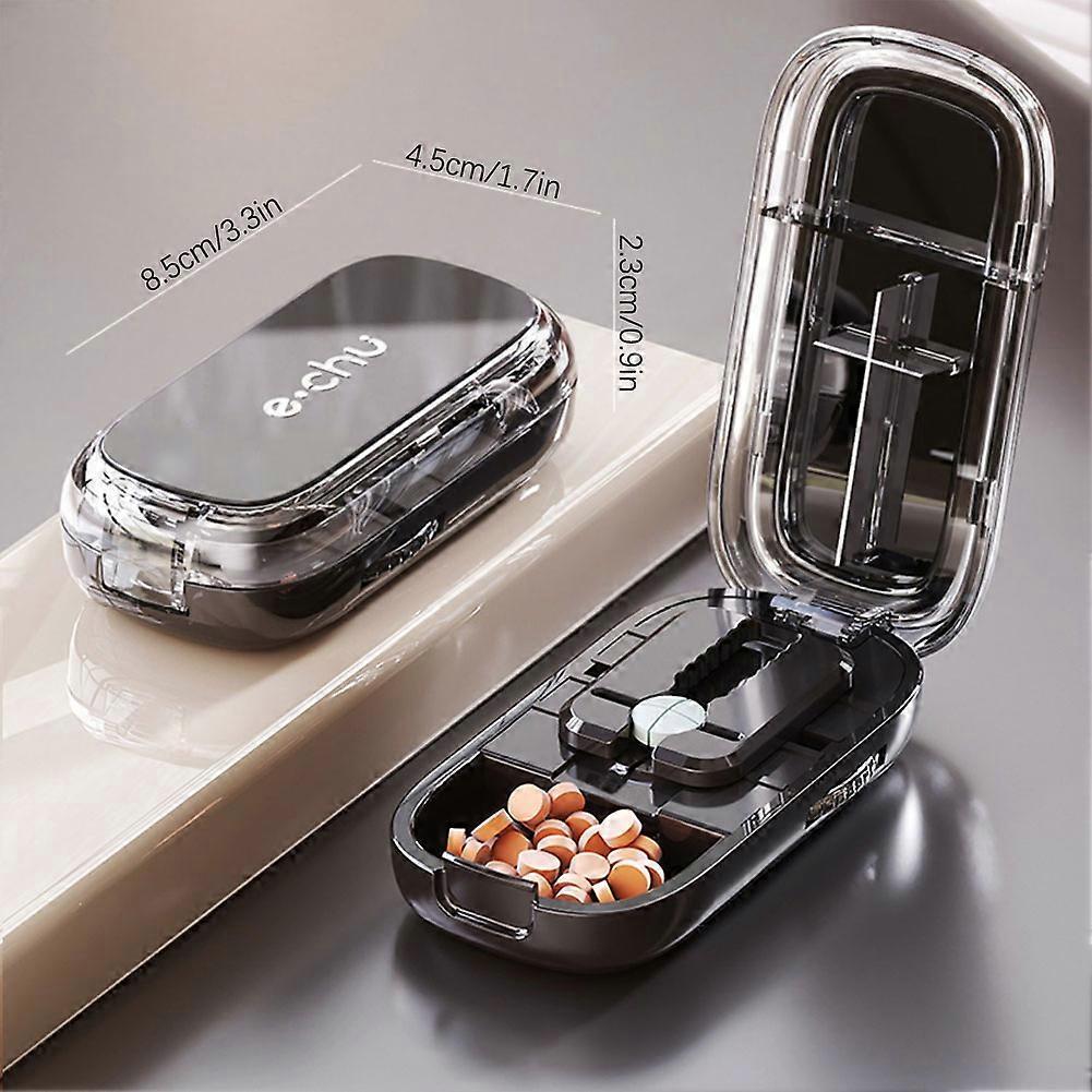 2025 Upgraded Pillbox Precision Pill Cutter, 1 Split Into 2, 1 Split Into 4, Multifunctional Medicine Cutter, Medicine Box