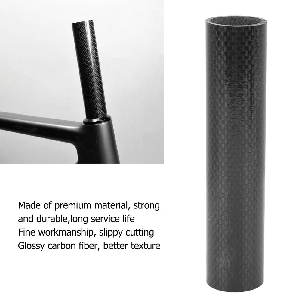 15cm 28.6mm Fahrrad Gabelkopfscheibe Glänzend 3K Kohlefaser Fahrrad Steuersatz Gabelabstandshalter für Rennräder