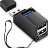 Mini 3-Port USB3.0 Whistle Hub: High-Speed, Portable, Direct Plug Splitting Adapter