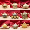 Brass Dragon & Phoenix Teapot Set: Qilin, Hundred Blessings, Landscape Teapots, Wine Pot & Cup Desktop Ornament.