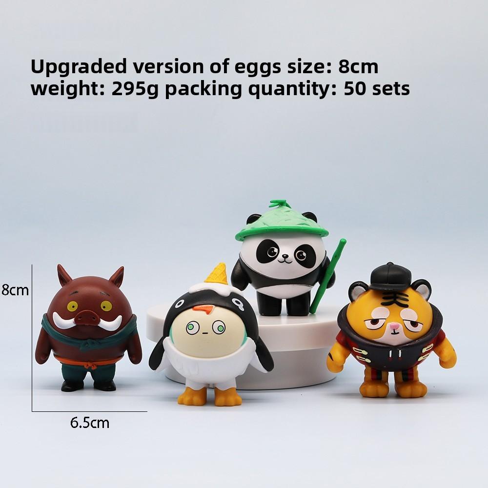 Egg Party Game Character Model Dolls Set With Fun Style For Playroom And Office Decor