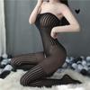 New Black Striped Body Stocking Women Sexy Lingerie Crotchless Fishnet Bodysuit Fancy Underwear Erotic Pajama Porn Sex Costume