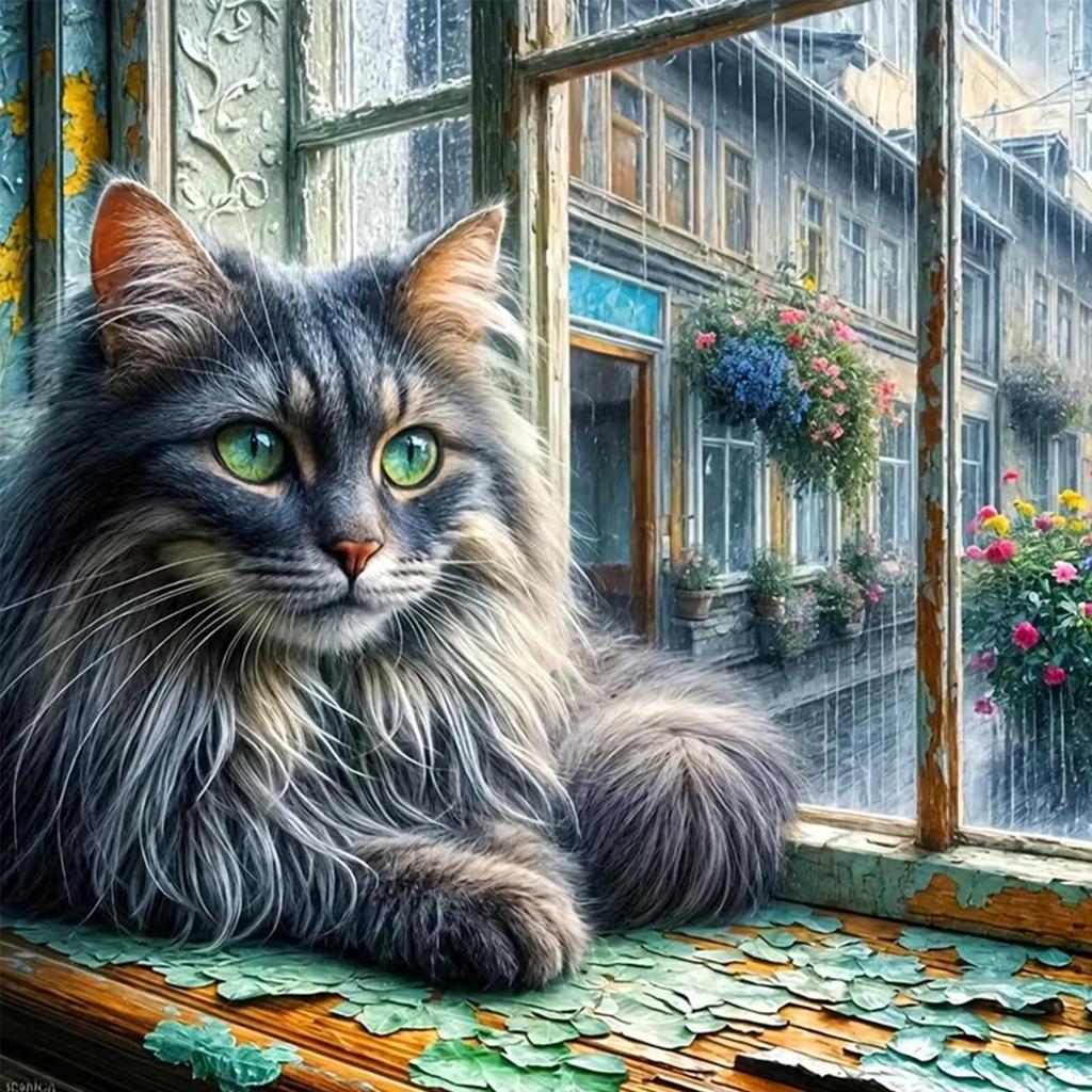 Animal Series 5D DIY Diamond Art Painting Kits for Gift Home Wall Decor Round Full Drill Dimond Art Paintings 15.75 X15.75 in