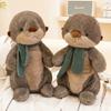 Cute Cute Scarf Otter Doll Plush Toy Sea Otter Doll Children Soothing Rag Doll Girl Birthday Gift