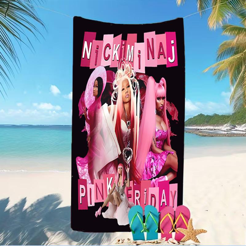 Beach Towel with Nicki Minaj Pattern - Soft,absorbent,machine Washable Lightweight&Modern,swimming,Travel Essentials